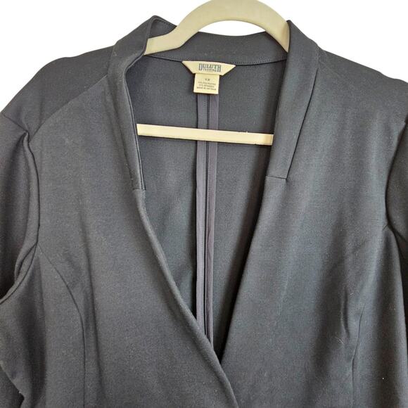 Duluth Trading Blazer 12 Black Blazer Jacket Women One Button Jacket Blazer - Picture 2 of 7